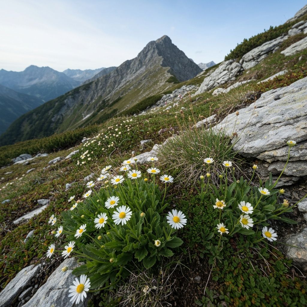 Vielfältige alpine Pflanzen